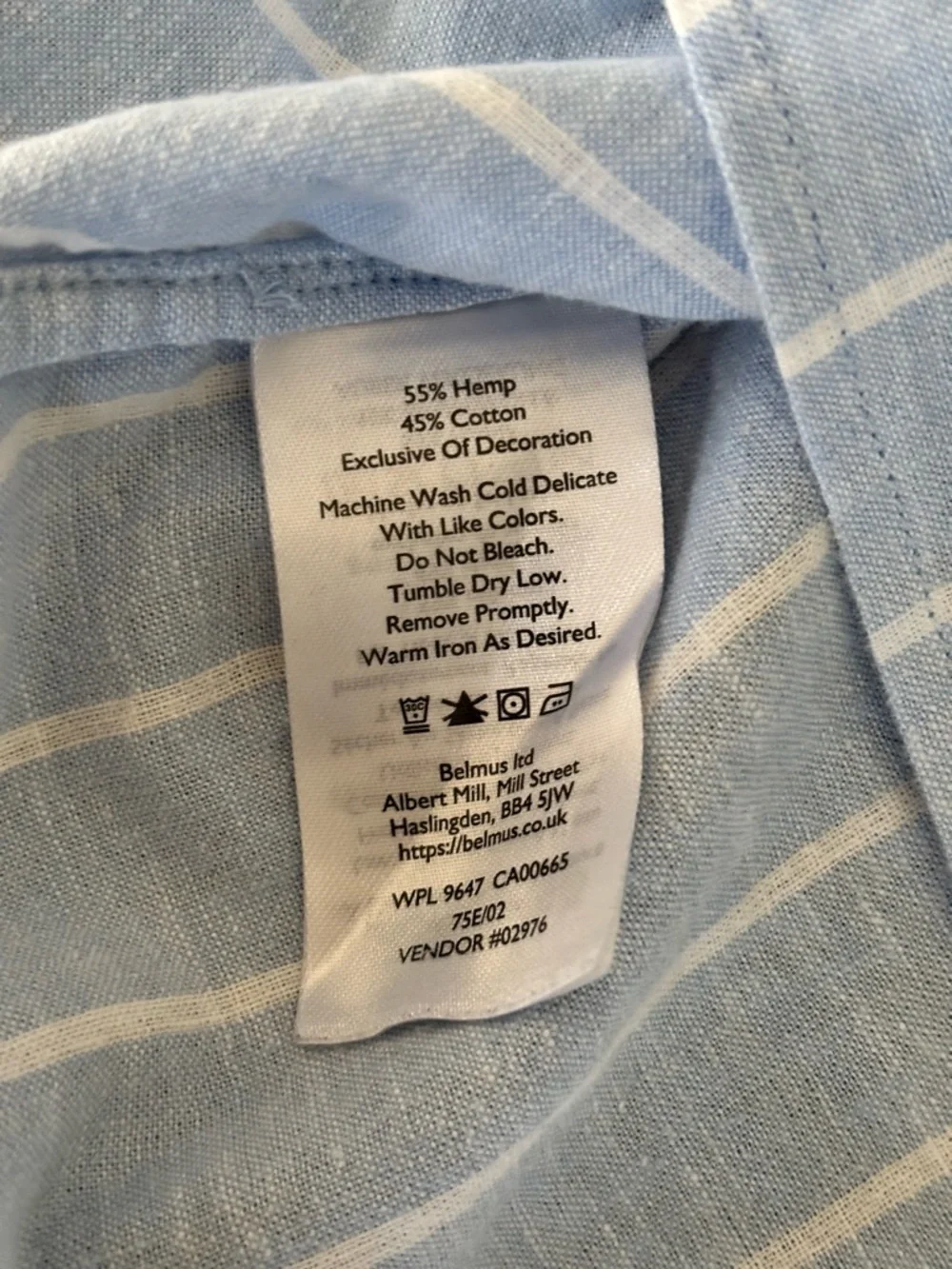 Eddie Bauer Light‎ Blue and White Striped Short Sleeve Top - Picture 5 of 6